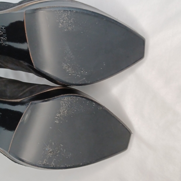 Hugo Boss Black Suede Platform Ankle Booties - Picture 6 of 9